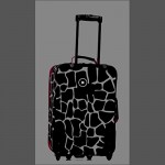 Rockland Vara Softside 3-Piece Upright Luggage Set Pink Leopard (20/22/28)