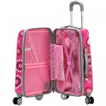 Rockland Vision Hardside Spinner Wheel Luggage Pink pearl 3-Piece Set (20/24/28)