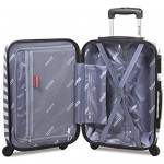 Rolite Beach Stripe 3-Piece Hardside Spinner Combination Lock Luggage Set