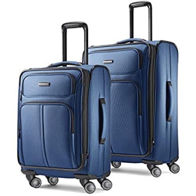 Samsonite Leverage LTE Softside Expandable Luggage with Spinner Wheels  Poseidon Blue  2-Piece Set (20/25)