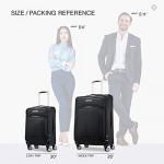 Samsonite Solyte DLX Softside Expandable Luggage with Spinner Wheels Midnight Black 2-Piece Set (20/25)