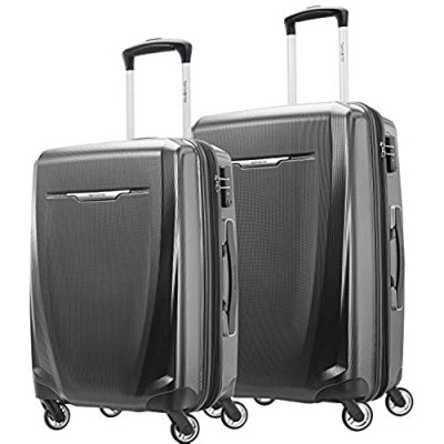 Samsonite Winfield 3 DLX Hardside Expandable Luggage with Spinners  Graphite Grey  2-Piece Set (20/25)