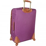 Steve Madden Designer Luggage Collection - 4 Piece Softside Expandable Lightweight Spinner Suitcase Set - Travel Set includes a Tote Bag 20-Inch Carry on 24 & 28 Inch Checked Suitcases (Purple)