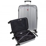 SwissGear 3750 Hardside Expandable Luggage with Spinner Wheels Silver 2-Piece Set (20/24)