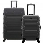 TPRC Madison Heights Expandable Spinner Hardside Luggage Black 2-Piece Set (20/28)