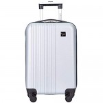 Travelers Club Cosmo Hardside Spinner Luggage Silver 2-Piece Set (20/28)