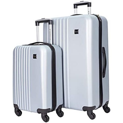 Travelers Club Cosmo Hardside Spinner Luggage  Silver  2-Piece Set (20/28)