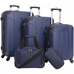 Travelers Club Sky+ Luggage Set Navy Blue 5 Piece