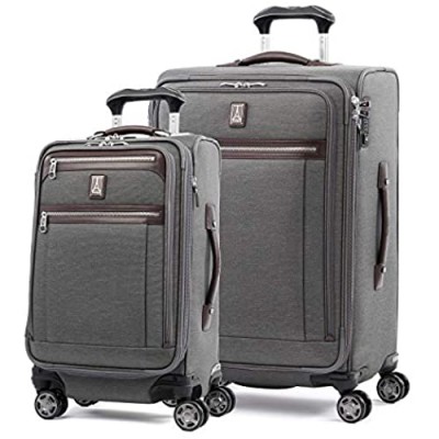 Travelpro Platinum Elite-Softside Expandable Spinner Wheel Luggage  Vintage Grey  2-Piece Set (21/25)