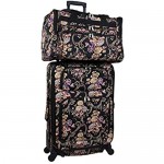 World Traveler 4-piece Rolling Expandable Spinner Luggage Set-Classic Floral One Size