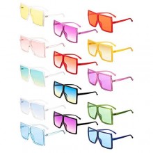 14 Pairs Square Oversized Sunglasses Flat Top Big Shades Oversize Sunglasses for Women