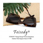 FEISEDY Classic Women Sunglasses Fashion Thick Square Frame UV400 B2471