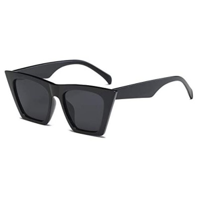 FEISEDY Vintage Square Cat Eye Sunglasses Women Trendy Cateye Sunglasses B2473