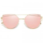 SOJOS Cat Eye Sunglasses for Women Fashion Designer Style Mirrored Lenses SJ1001