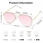 SOJOS Classic Aviator Sunglasses for Women Men Metal Frame Spring Hinges SJ1030