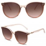 SOJOS Classic Round Sunglasses for Women Men Retro Vintage Large Plastic Frame BLOSSOM SJ2067