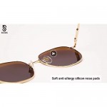 SOJOS Classic Square Sunglasses for Women Men with Spring Hinge AURORA SJ1137