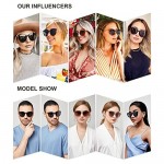 SOJOS Retro Round Sunglasses for Women Oversized Mirrored Glasses DOLPHIN SJ2068