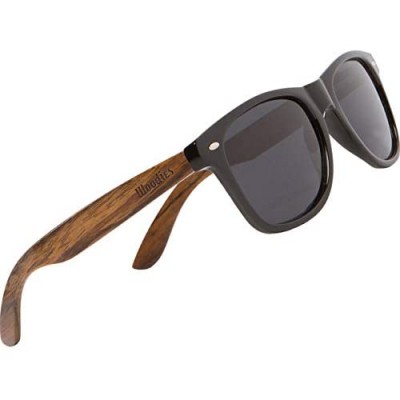 WOODIES Walnut Wood Sunglasses Dark Polarized Lenses with 100% UVA/UVB Ray Protection