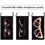100 Pieces Microfiber Case Pouch Bag Glasses Sunglasses Case with 2 Pieces Cloth