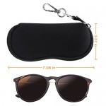 [2 Pack] Fintie Eyeglasses Case with Carabiner Ultra Light Portable Neoprene Zipper Sunglasses Soft Case