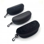 3 Pack Sunglasses Case Portable Travel Zipper Eyeglasses Case Hook With Cleaning Cloth