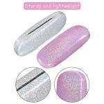 3 Pieces Hard Shell Glasses Cases Eyeglasses Sunglasses Case with Eyeglass Cleaning Cloth