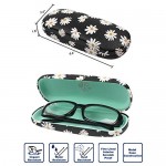 [4 PACK / 3 PACK] JAVOedge Printed Pattern Durable Hard Clamshell Eyeglass Case with Bonus Microfiber Cloth
