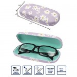 [4 PACK / 3 PACK] JAVOedge Printed Pattern Durable Hard Clamshell Eyeglass Case with Bonus Microfiber Cloth