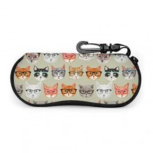 BLUBLU Sunglasses Soft Case with Belt Clip  Portable Glasses Case Neoprene Zipper Eyeglass Bag