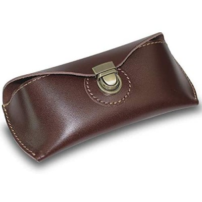 DK86 Genuine Leather Glasses Case Sunglasses Pouch Eyeglass Case  for Men and Women