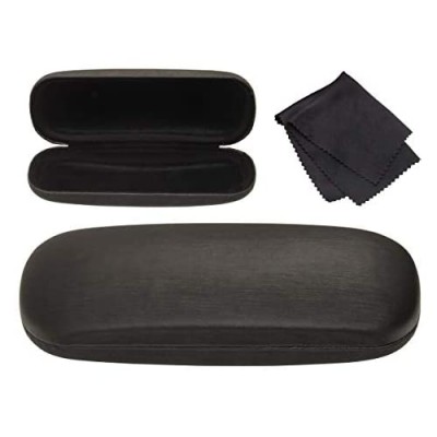 Hard Shell Brushed Eyeglass Case  Protective Holder for Glasses and Sunglasses