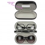 JAVOedge [2 in 1] Dual Hard Medium Sized Eyeglass Travel Case with Microfiber Cloth
