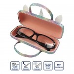 JAVOedge Children's Various Pattern Hard Eyeglass Case Glasses for Kids Girls Boys Hard Shell with Handle and Cloths