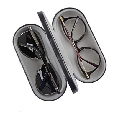 Kanasi [2 in 1] Dual Glasses Case Hard Shell Eyeglass Case Protective for 2 Eyeglasses