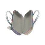 Kids Girls Boys Eyeglass Case Glasses Pouch unicorn Dazzling Sparkle Glitter Hard Shell with Handle