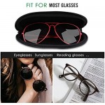 MoKo Sunglasses Soft Case Ultra Light Neoprene Zipper Eyeglass Case with Belt Clip