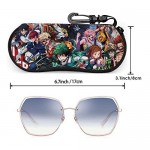 My H-ero A-cade-mia Eyeglasses Cases Anime Glasses Case with Carabiner Soft Portable Neoprene Zipper Sunglasses Case