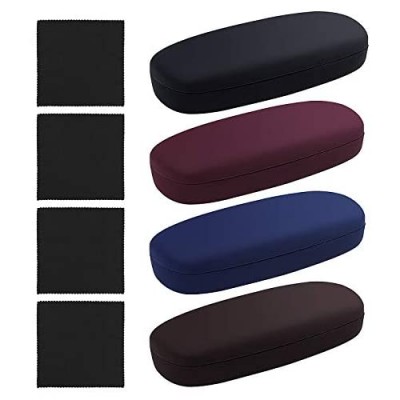 URATOT Hard Shell Eyeglasses Case Clamshell Glasses Case Protective Holder for Glasses  Sunglasses with Cleaning Cloth