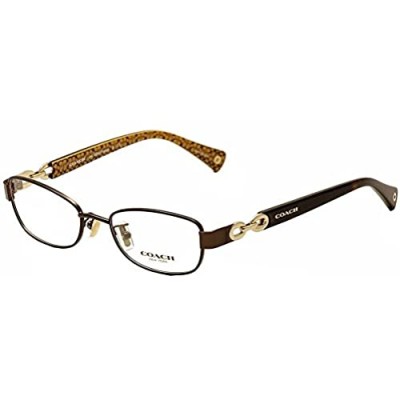 Coach Women's HC5054 Eyeglasses Satin Brn/Dark Tort Gold Sig C 49mm