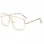 Dollger Classic Glasses Clear Lens Non Prescription Metal Frame Eyewear Men Women