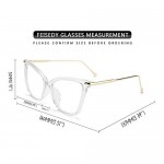 FEISEDY Oversized Cat Eye Glasses Frame with Clear Lenses Eyewear for Women B2460