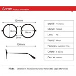 Pro Acme Classic Round Metal Clear Lens Glasses Frame Unisex Circle Eyeglasses