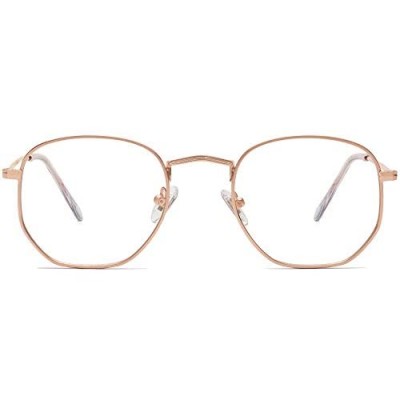SOJOS Small Blue Light Blocking Glasses Hexagonal Eyeglasses Frame Anti Blue Ray Glasses One and Only SJ5036