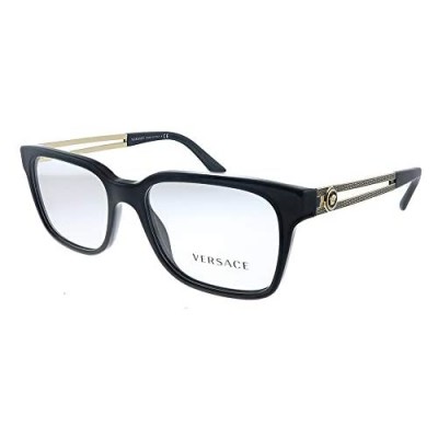 Versace VE 3218 GB1_53 Black Plastic Square Eyeglasses 53mm