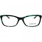 Versace VE3186 Eyeglass Frames 5076-54 - Green Havana Transp VE3186-5076-54