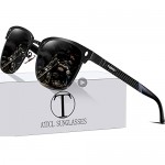 ATTCL Men's Driving Polarized Rimless Sunglasses Al-Mg Metal Frame Ultra Light