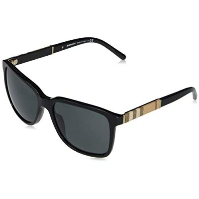 Burberry BE4181 300187 58M Black/Grey Square Sunglasses For Men+FREE Complimentary Eyewear Care Kit