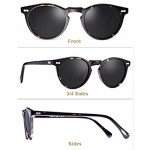 Carfia Retro Round Polarized Sunglasses for Men UV400 Protection Sport Outdoors Sunglasses CA5288L