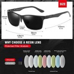 DUCO Men's Luxury Carbon Fiber Temple Polarized Sunglasses for Men Sports UV400 DC8206
